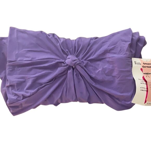 Women with Control Size 3X V Neck Knot Front Top Amethyst Tummy Control NWT - Picture 1 of 4